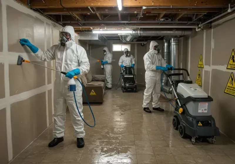 Basement Moisture Removal and Structural Drying process in Deenwood, GA